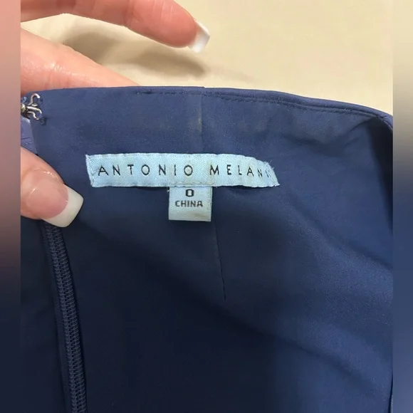 Antonio melani navy blue midi dress - Picture 8 of 12